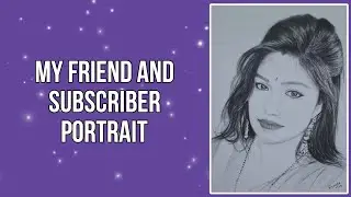 My friend and subscriber portrait @NituFoodKitchen | Renuka Art Galore 🎨 |