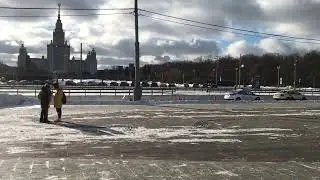 Москва вид с воробьёвых гор 12 февраля 2023 г