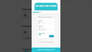 Keep Admin Login Extension for OpenCart