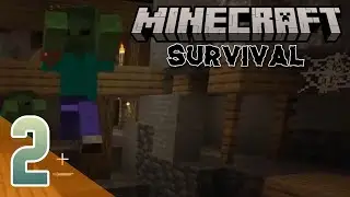 Dungeons and Mineshafts | Minecraft Let's play Survival Episode #2 | Minecraft