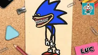 Como Dibujar Shin Sonic Tapes | Sonic 3 La Película | Paso a Paso