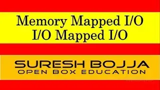 I/O mapped I/O and Memory mapped I/O