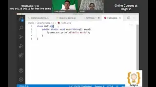 Online Live Demo Class - Java Basics Chapter 1