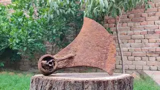 Unforgettable Garden Spade Tool! Shovel Restoration with Wooden Long Round Handle