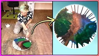 How To Create Spin Art | Abstract Spin Painting Technique | Spin Painting Tutorial