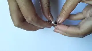 Sterling silver, White Mabe Pearl, Gemstone ring RI 1194