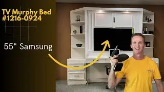 Multifunctional Murphy Bed: A Complete Entertainment Center, Bed, and Desk! 1316-0924