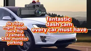 Fantastic Dash Cam every car owners must have 3 channel 4K  GPS Wifi 24h ParkingMonitor NightVision