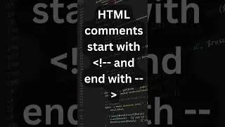 HTML comments start with !   and end with 