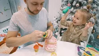 Папа и Василиса. play doh МАСТЕР ЗУБАСТИК. Новая игра на обзоре.