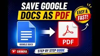 How to Save Google Docs as PDF | Google Docs Tutorial for BeginnersGoogle Docs PDF