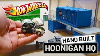 Hand Built Hoonigan HQ Ken Block Garage for Hot Wheels & Matchbox Cars