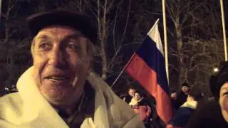 Крым. Референдум. Жители Симферополя празднуют
