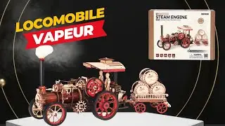 Maquette en bois Locomobile à Vapeur Rokr