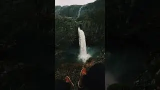 Man Looking At View With Waterfall |  #stockfootage #relaxing #travel