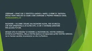 LA PASSWORD, QUESTA SCONOSCIUTA