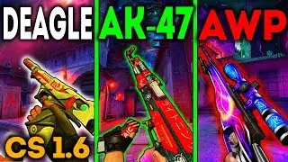 ТОП 5 ПАКОВ СКИНОВ ДЛЯ CS 1.6 | FLAME CHEAT
