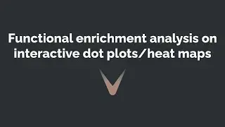 Performing functional enrichment analysis on interactive dot plots and heat maps