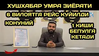 ХУШХАБАР! УМРА ЗИЁРАТИГА 6 ВИЛОЯТГА РЕЙС КУЙИЛДИ // УМРА ЗИЁРАТИ НАРХЛАРИ 2025 // УМРАГА БОРИШ НАРХИ