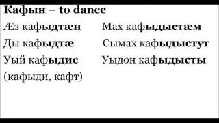 Ossetian lesson XXI: Past tense forms of intransitive verbs