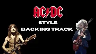 Hard Rock AC/DC Style Guitar Backing Track In D - 110 BPM