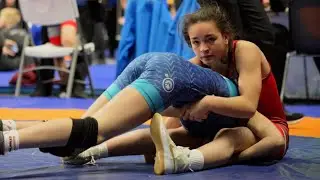 U15 S. Servedio (ITA) vs V. Eden (ISR). Women 54kg youth wrestling.