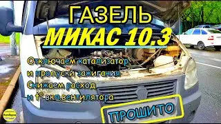 Прошивка Газели с Микас 10.3. Отключаем пропуски зажигания, катализатор. Лучше динамика, ниже расход