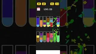 Water sort puzzle level 225 #walkthrough #watersortpuzzlegame #watersortpuzzle