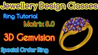 Ring Making For Matrix 8.0 Ring Design||3D Design||3D Gemvision Design PART-99