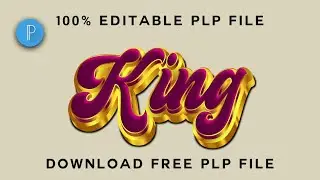 King Text Effect in pixellab | how to make 3d text in pixellab | text effect pixellab plp file