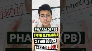 Pharm.D after B.Pharmacy 🎯 #pharmd #shorts #career #pharmacy