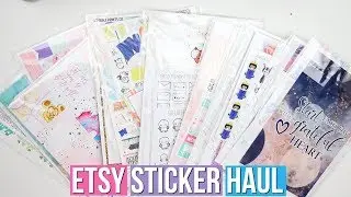 Etsy Sticker Haul | Whimsical Cat Studio, Fox & Cactus, Little Miss Paperie & More