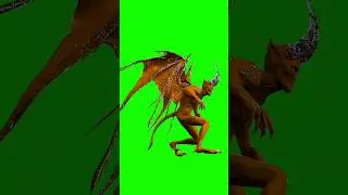 green screen material of hell demon 