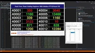💢 Modbus RTU Real-Time With Visual C# Application : (FC03)Read Holding Registers