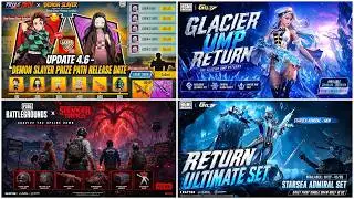 🔴 DEMON SLAYER PRIZE PATH 4.6 ✅ GLAICER UMP RETURN 🥶 ONE PIECE x BGMI CONFIRM 🔥  RETURN ULTIMATE SET