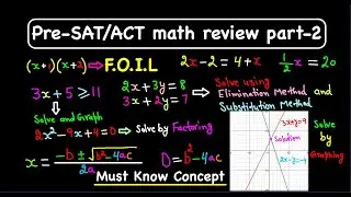 SAT MATH REVIEW | Must know SAT Math concepts with examples | Part-2