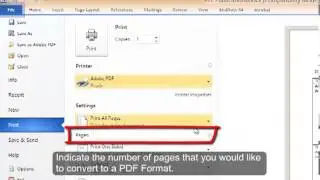 Using the PRINT command to convert pages of a Word document to PDF