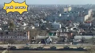Russia mobilizing military equipment in Brest, Belarus near the border with Poland.