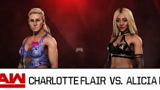 Alicia Fox vs Charlotte Flair || Raw || WWE 2k20