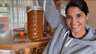 Canning peach jam/ Emptying out the freezers