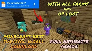 MINECRAFT BEST SURVIVAL WORLD DOWNLOAD LINK | BEST SURVIVAL WORLD DOWNLOAD | 