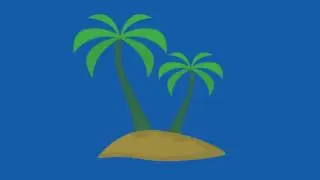 Palm Tree Blue Screen - Green Screen Footage