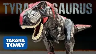 NEW Takara Tomy line! Larger articulated Mattel style Tyrannosaurus rex Review!!!