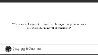 What are the documents required if I file a joint application with my spouse for removal of...