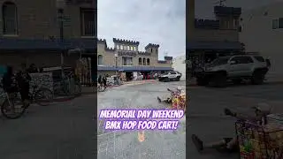 Memorial day weekend BMX Hop food cart! #memorialday #shorts #bike ￼￼wait for the crash