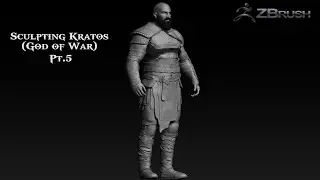 Sculpting Kratos Timelapse - Pt.5