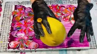 DIFFERENT ACRYLIC ART/ Easy Home Decor ideas/ TROPICAL BOTANICAL EFFECTS USING BALLOONS 🎈
