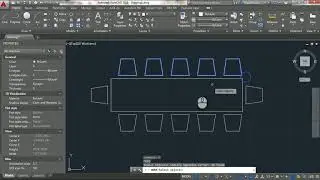 Drawing basic furniture (Dining Room) in AutoCAD