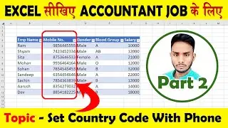 Excel Phone Number Format with Country Code | Add Country Code | 