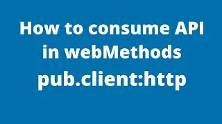 How to consume REST API in webMethods using pub.client:http